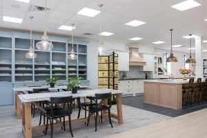 kitchen with natural stone countertops