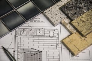 architectural plans and stone samples similar to what we offer our customers at A Polished Finish